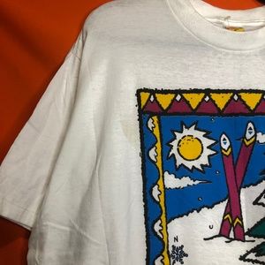 Shirts - Vtg 80s Colorado Winter Park mountains white shirt Shirts - Vtg 80s Colorado Winter Park mountains white shirt